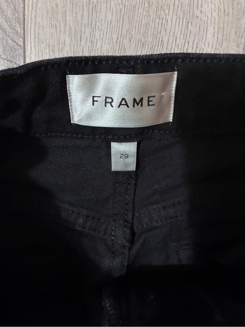 FRAME The Arrow High Rise Bootcut Jeans Black Size 29 Stretch Denim - Picture 4 of 12